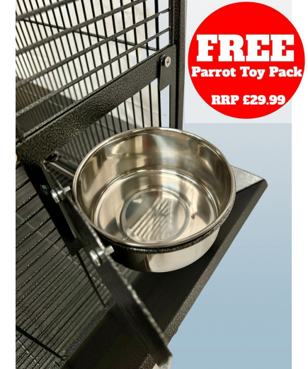 Parrot-Supplies Sarasota Open Top Parrot Cage Antique